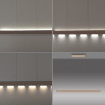 Lustra LED Q-STRETTO bronz Zuma Line 2687-97, 120x9 cm, 41W