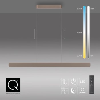 Lustra LED Q-STRETTO bronz Zuma Line 2687-97, 120x9 cm, 41W