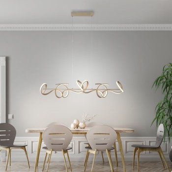 Lustra LED CURLS alama mata Zuma Line 19033-60, 135x21 cm, 45W