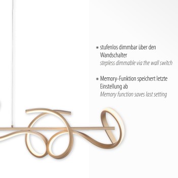 Lustra LED CURLS alama mata Zuma Line 19033-60, 135x21 cm, 45W