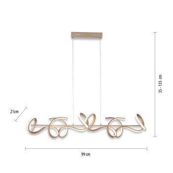 Lustra LED CURLS alama mata Zuma Line 19033-60, 135x21 cm, 45W