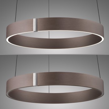 Lustra LED PURE E-CLIPSE maro metalic Zuma Line 2560-34, D50 cm, 20W