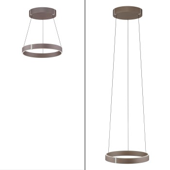 Lustra LED PURE E-CLIPSE maro metalic Zuma Line 2560-34, D50 cm, 20W