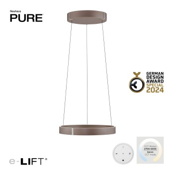 Lustra LED PURE E-CLIPSE maro metalic Zuma Line 2560-34, D50 cm, 20W
