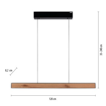 Lustra LED PURE E-MOTION negru Zuma Line 2570-79, 120x8.2 cm, 45W