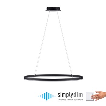Lustra LED TITUS antracit Zuma Line 2392-13, 80x39 cm, 38W