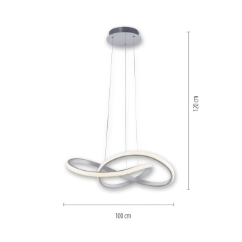Lustra LED MARIA aluminiu Zuma Line 15402-95, D57 cm, 29.5W