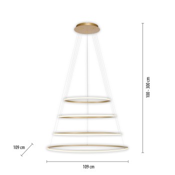 Lustra LED TESSARA alama mata Zuma Line 2124-60, D109 cm, 97W