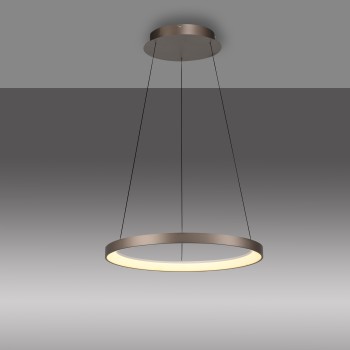 Lustra LED HOOP cafeniu Zuma Line 2851-36, D57 cm, 42W