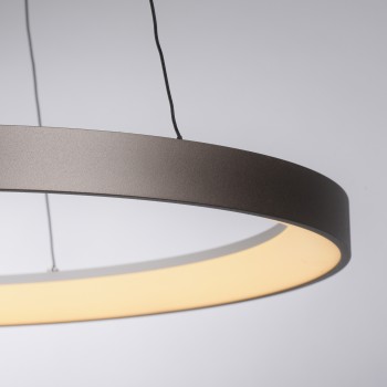Lustra LED HOOP cafeniu Zuma Line 2851-36, D57 cm, 42W