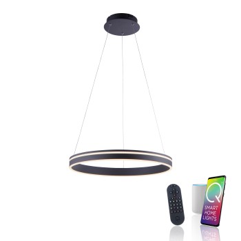 Lustra LED Q-VITO antracit Zuma Line 8411-13, D59 cm, 44W