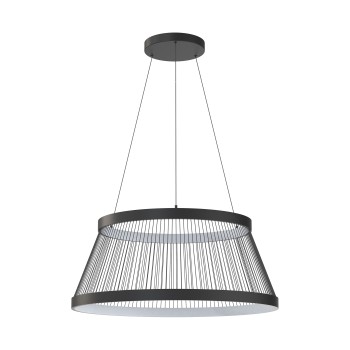 Lustra LED BALU negru Zuma Line MD3328-2M-3BT, D80 cm, 53W