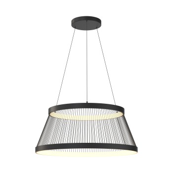 Lustra LED BALU negru Zuma Line MD3328-2M-3BT, D80 cm, 53W