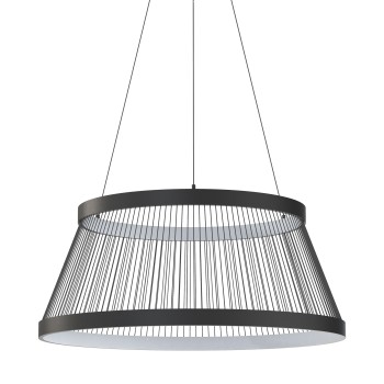 Lustra LED BALU negru Zuma Line MD3328-2M-3BT, D80 cm, 53W