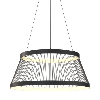 Lustra LED BALU negru Zuma Line MD3328-2M-3BT, D80 cm, 53W