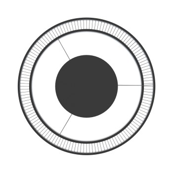 Lustra LED BALU negru Zuma Line MD3328-2M-3BT, D80 cm, 53W